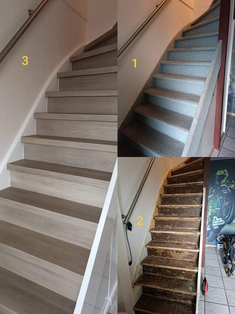 Reparatie van houten ladders:stad.Glanebrug